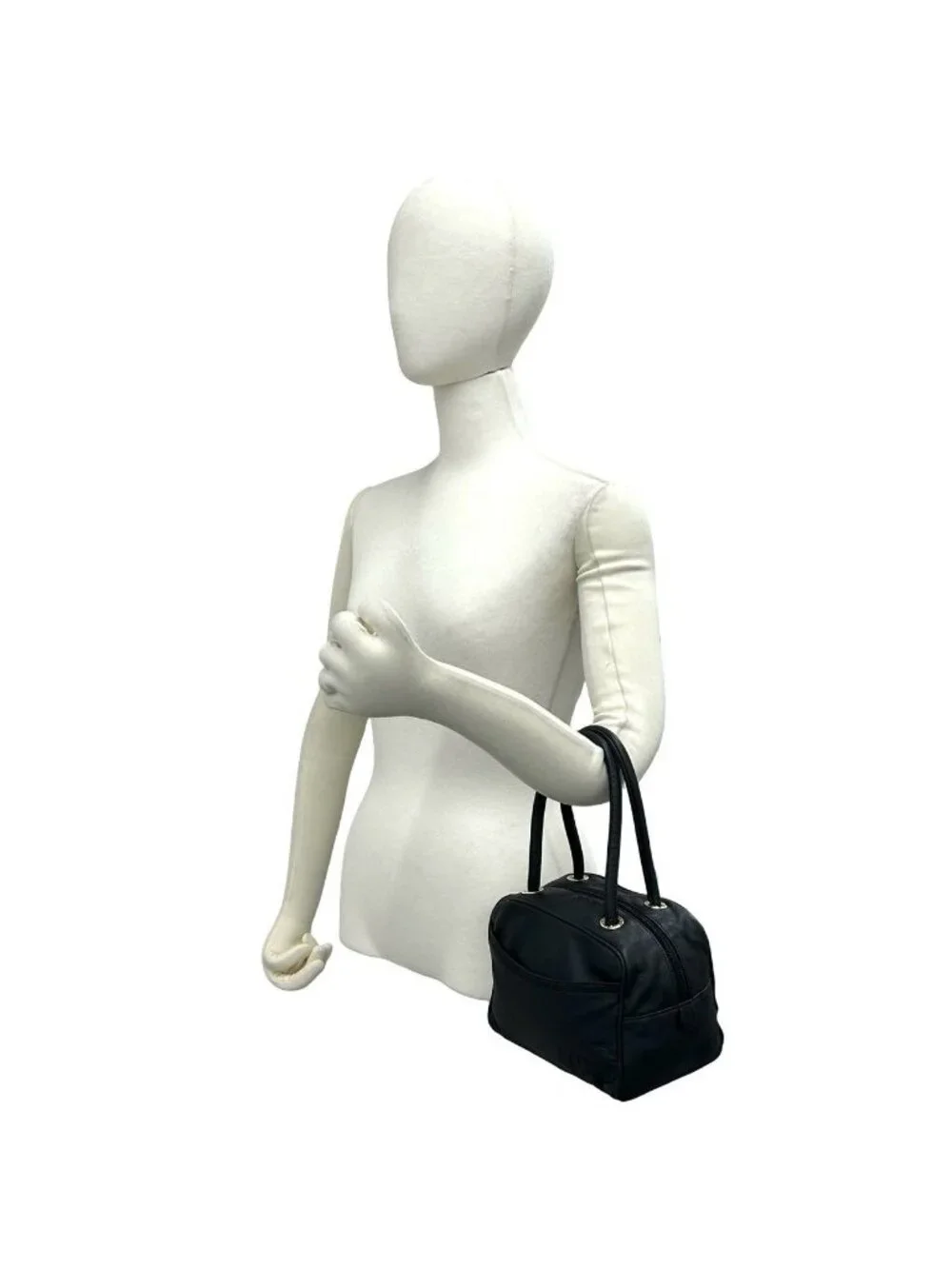 Loewe Vintage Anagram Logo Stamp Nappa Leather Mini Handbag Black